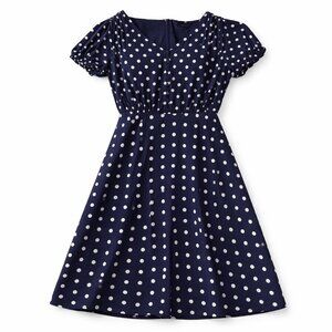 Jcrew short-sleeve dress in polka-dot print